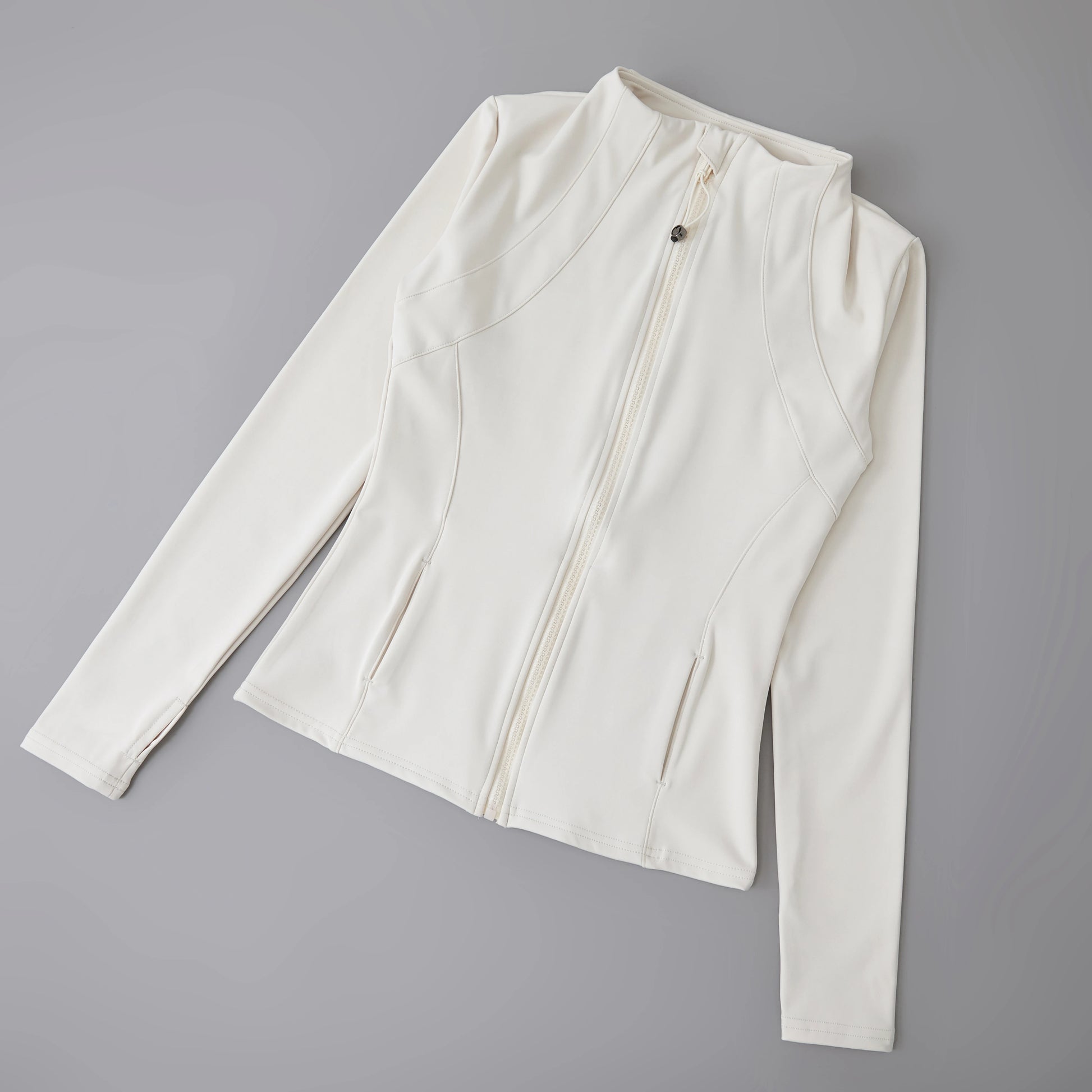 New Yoga Wear Ladies Coat round High Elastic Loose Exercise Yoga Fitness Long Sleeve Stand-Up Collar Yoga Tops