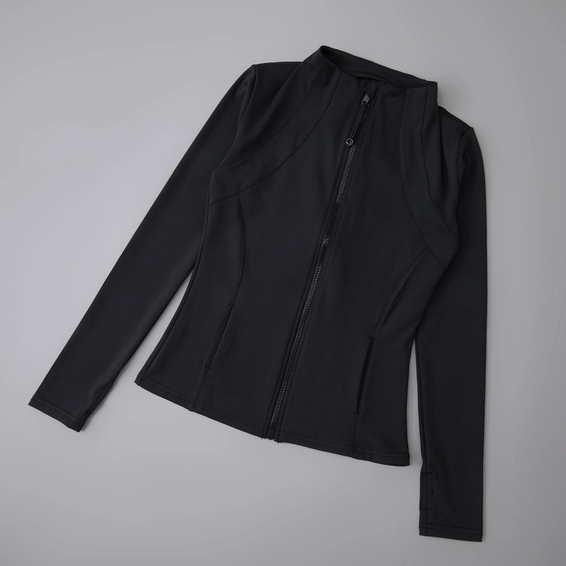 New Yoga Wear Ladies Coat round High Elastic Loose Exercise Yoga Fitness Long Sleeve Stand-Up Collar Yoga Tops